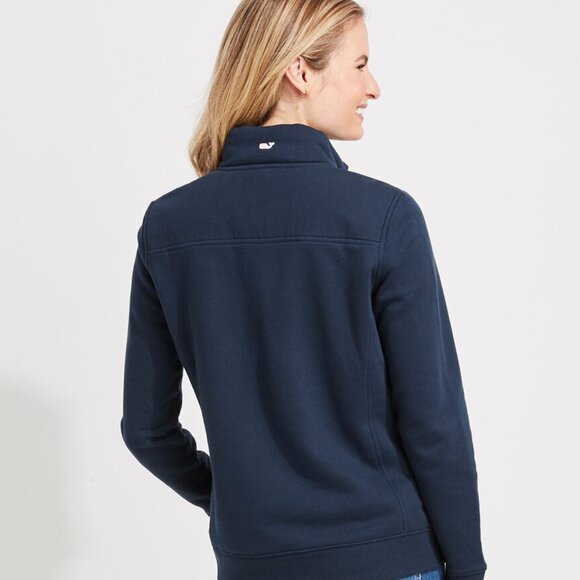 Vineyard Vines Girls XXS Shep Shirt Navy Quarter Zip Pullover NWT - Picture 2 of 8